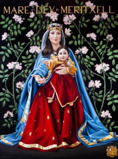 Donació a Caritas: Fotografia del quadre de la Verge de Meritxell pintat per Margarida Cepeda (30 x 42 cm)